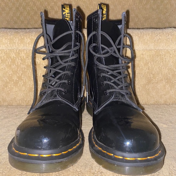1460 Women’s Dr. Martens Patent Leather Boots - Picture 2 of 3